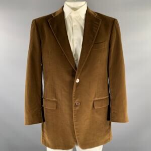 GIVENCHY Size 46 Brown Corduroy Cotton Notch Lapel Sport Coat